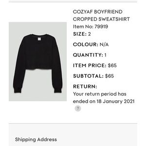 Cozy af cropped aritzia hoodie